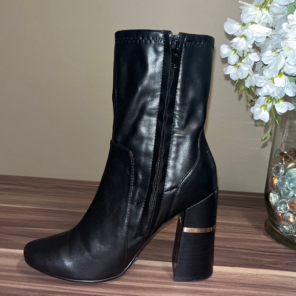 Lord and Taylor design lab, black, vegan leather boots - Picture 6 of 13